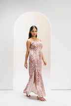 Desert Dusk Zebra Maxi Dress