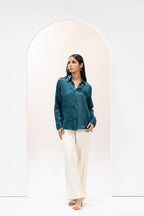Emerald Aura Jacquard Shirt