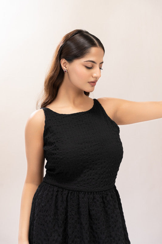 Midnight Grace Flare Dress