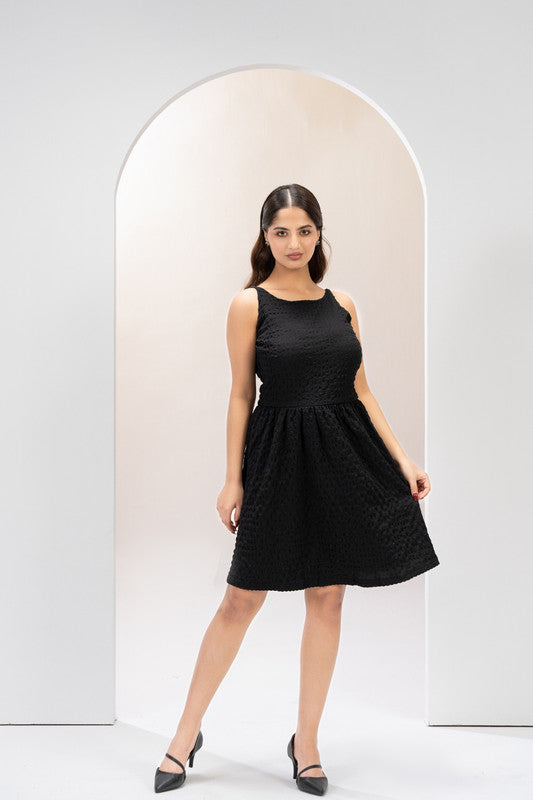 Midnight Grace Flare Dress