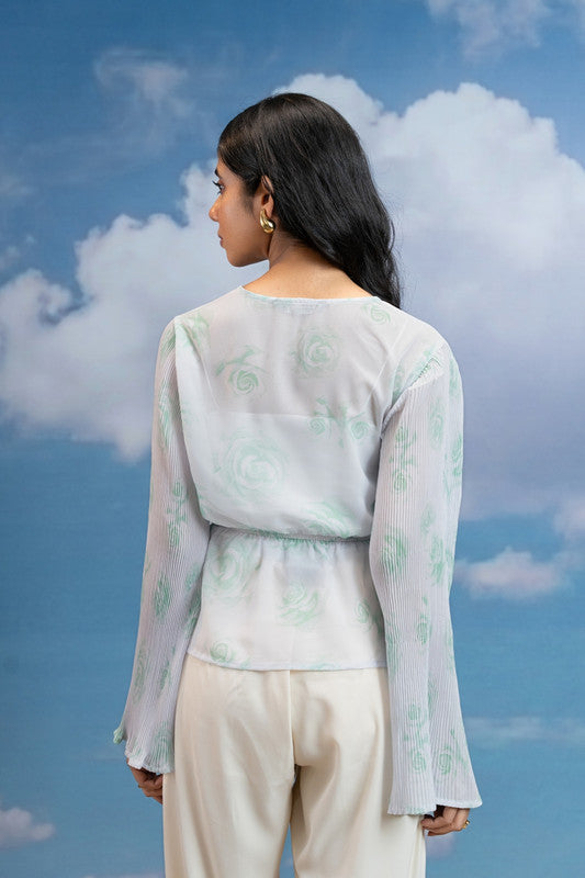 Mint Whisper Knot Top