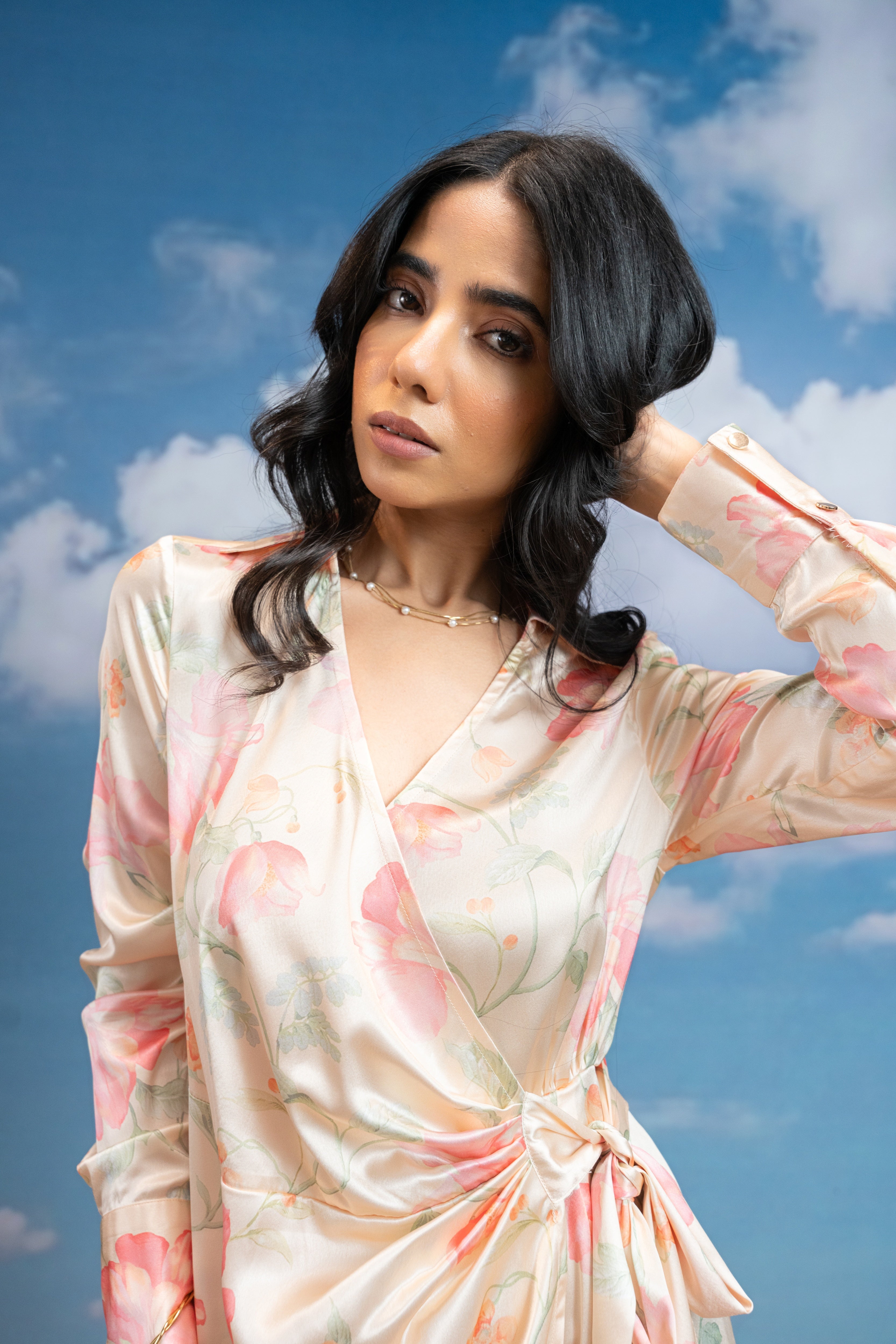 Blush Whisper Wrap Dress