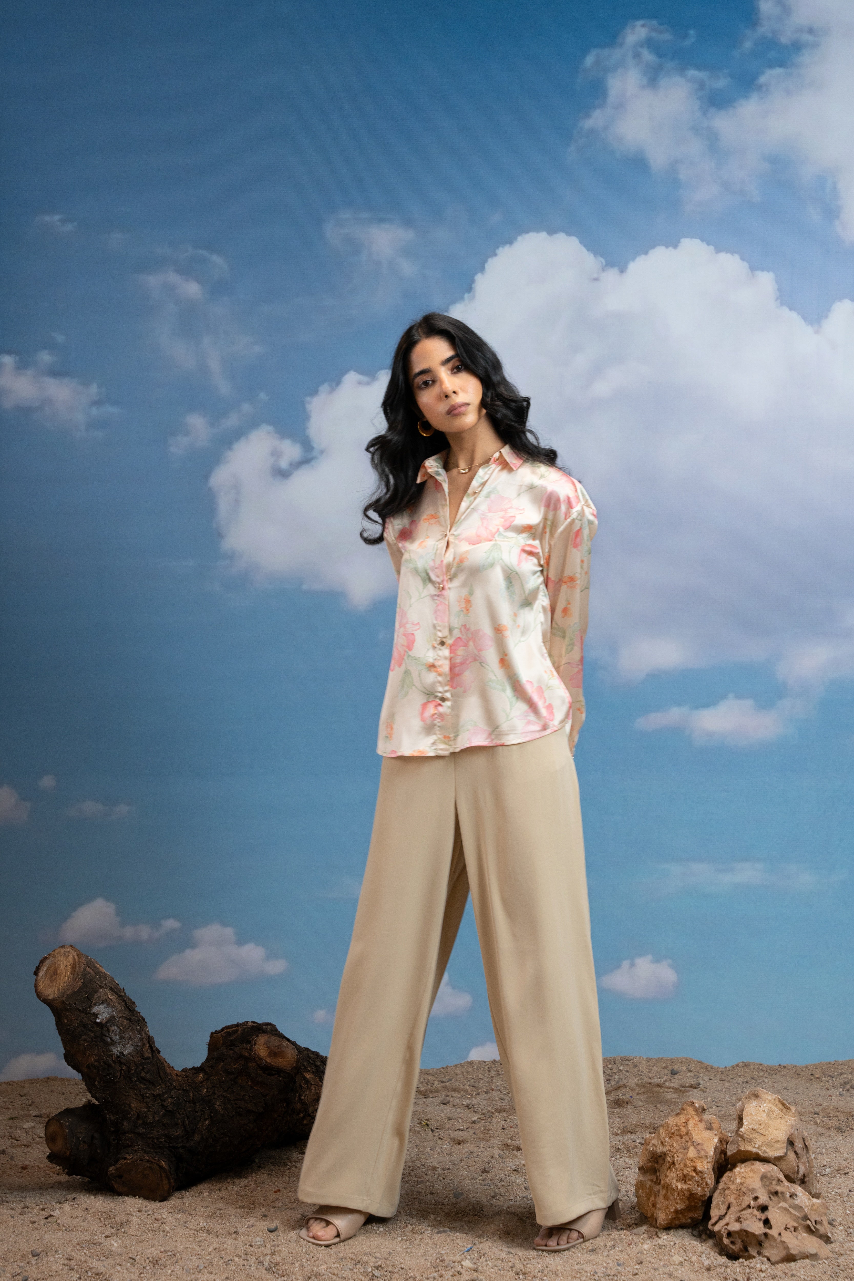 Blush Meadow Button-Down Shirt