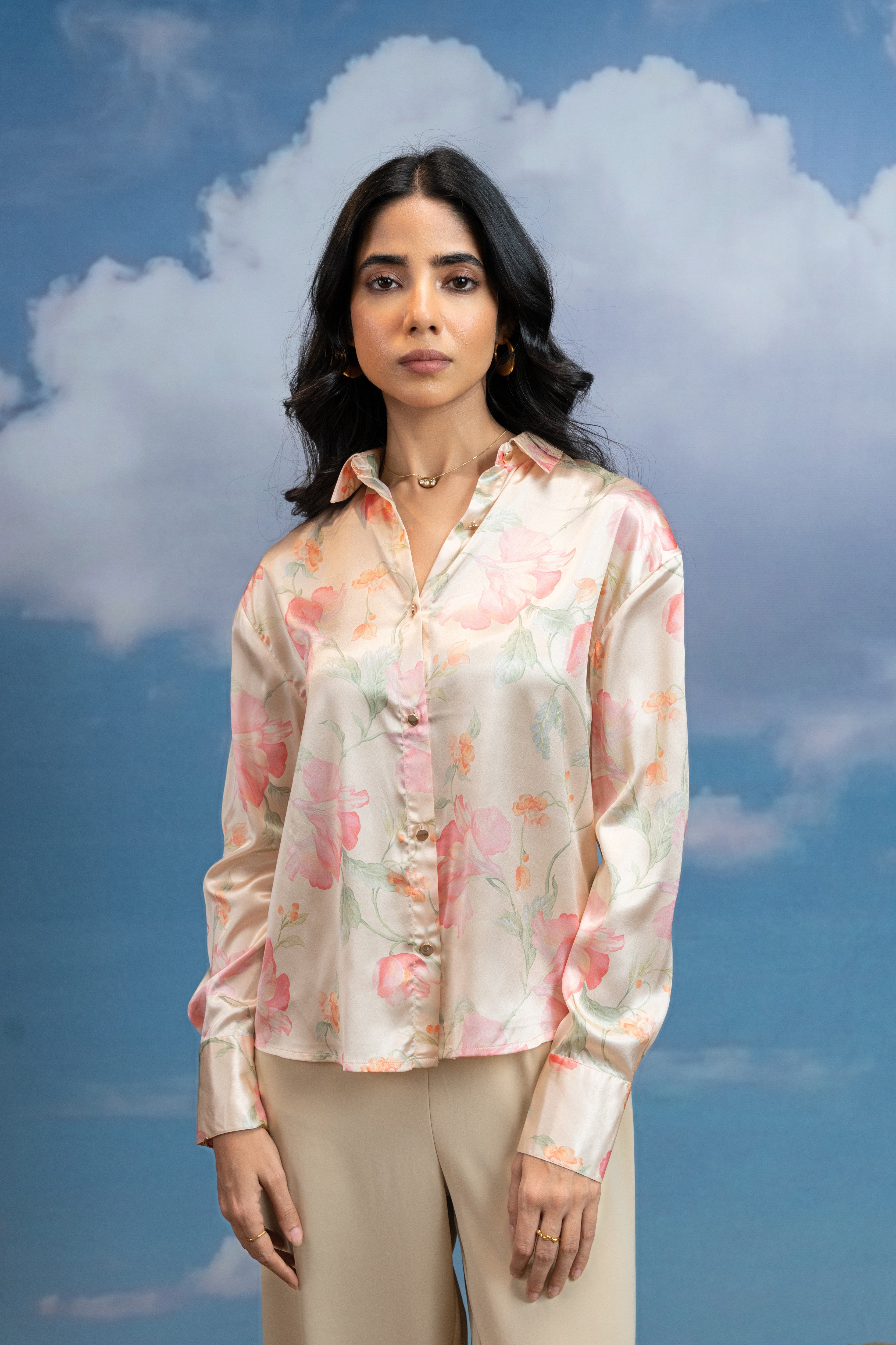 Blush Meadow Button-Down Shirt