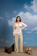 Blush Contour Wrap Top