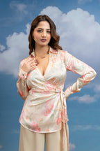 Blush Contour Wrap Top