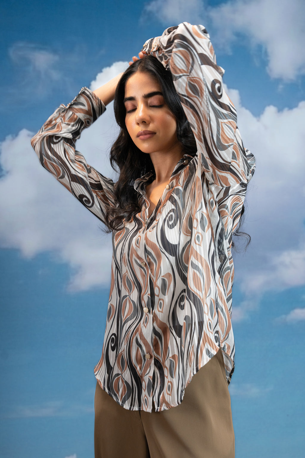 Ivory Whisper Sheer Shirt