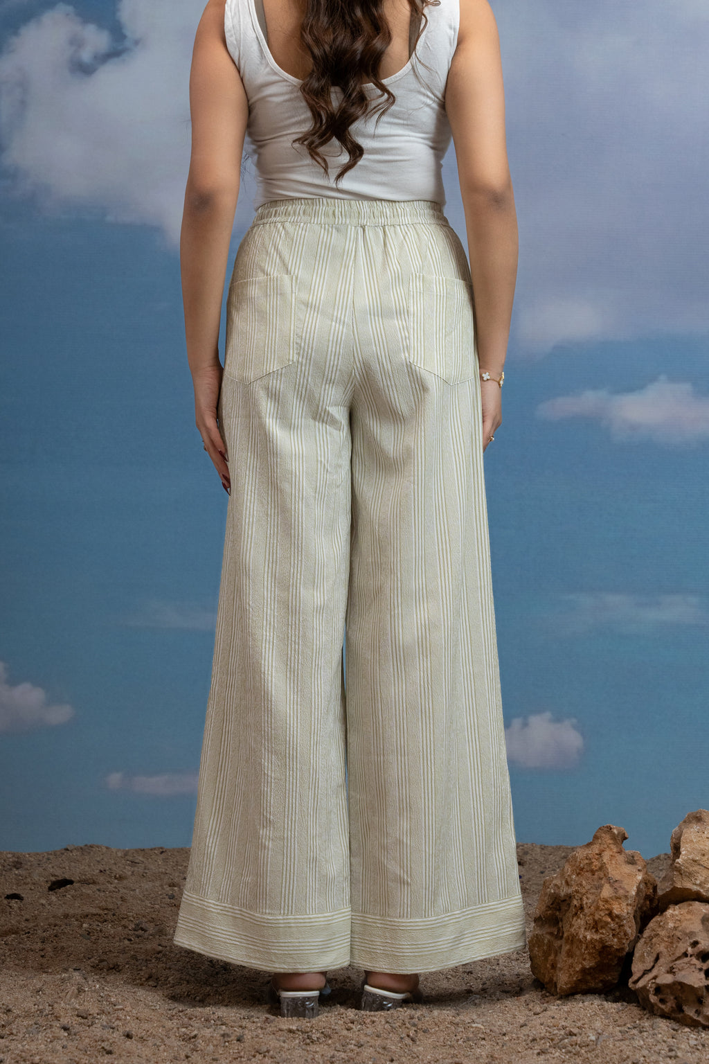 Sage Breeze Striped Pyjama