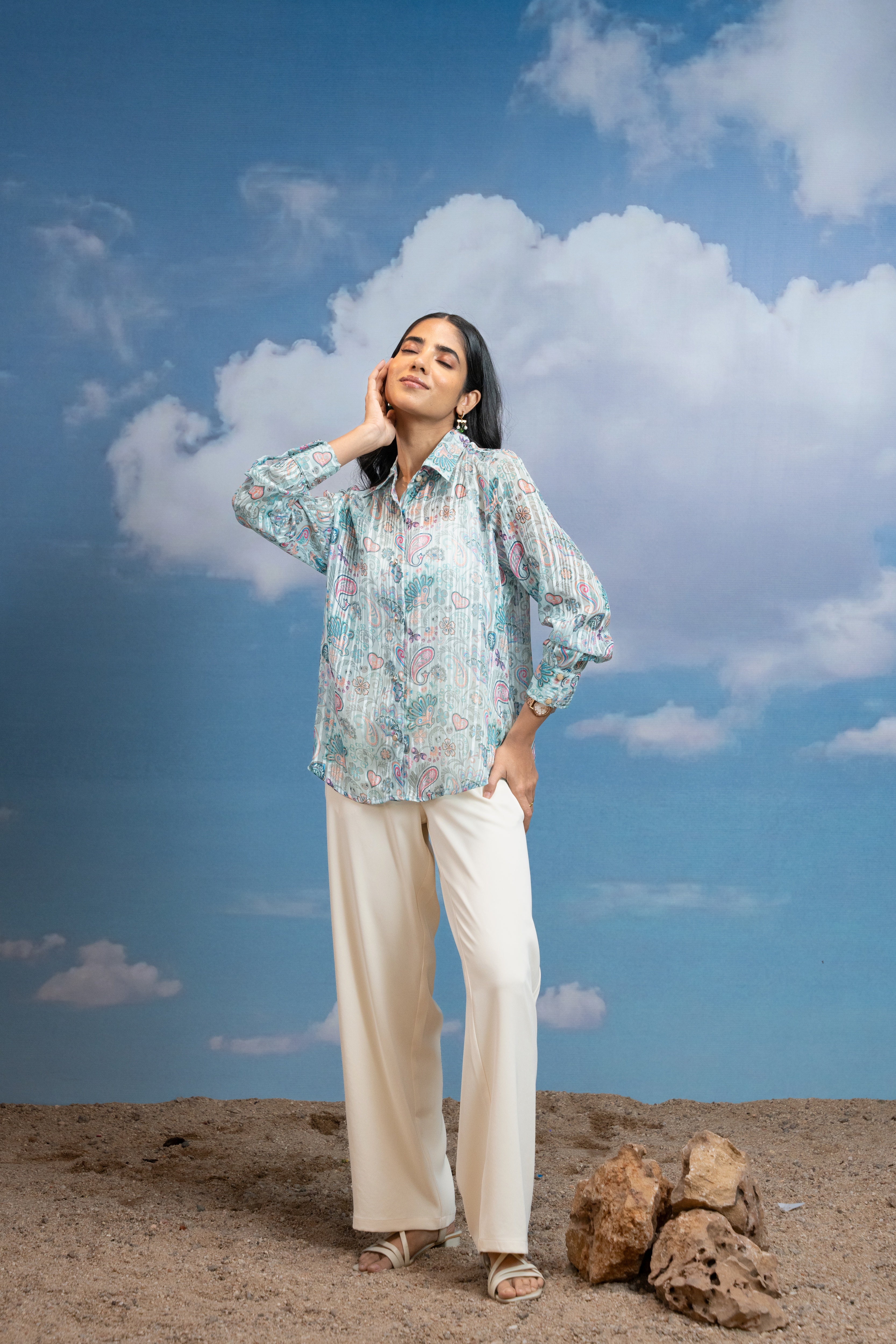 Blue Bloom Poetry Shirt