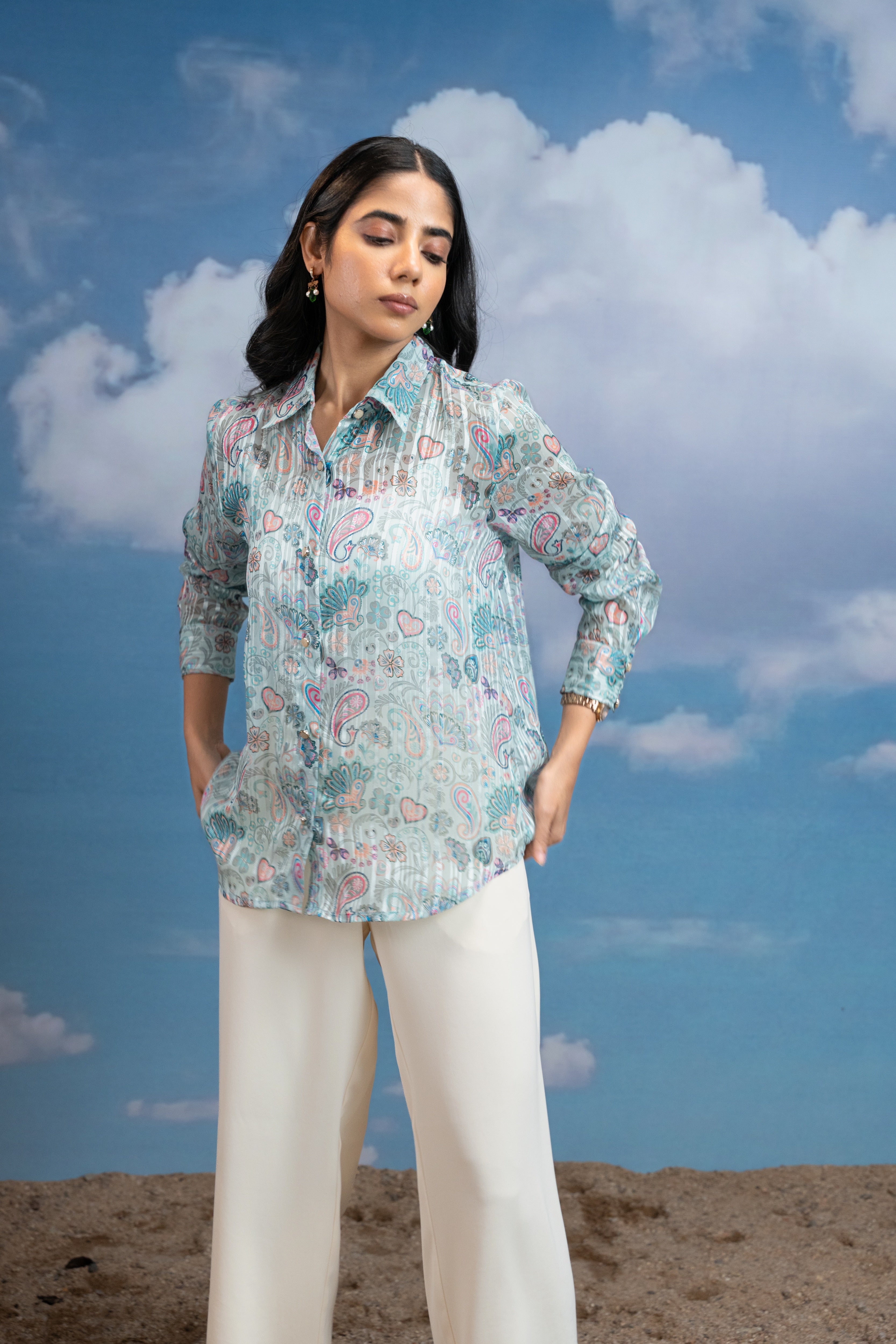Blue Bloom Poetry Shirt