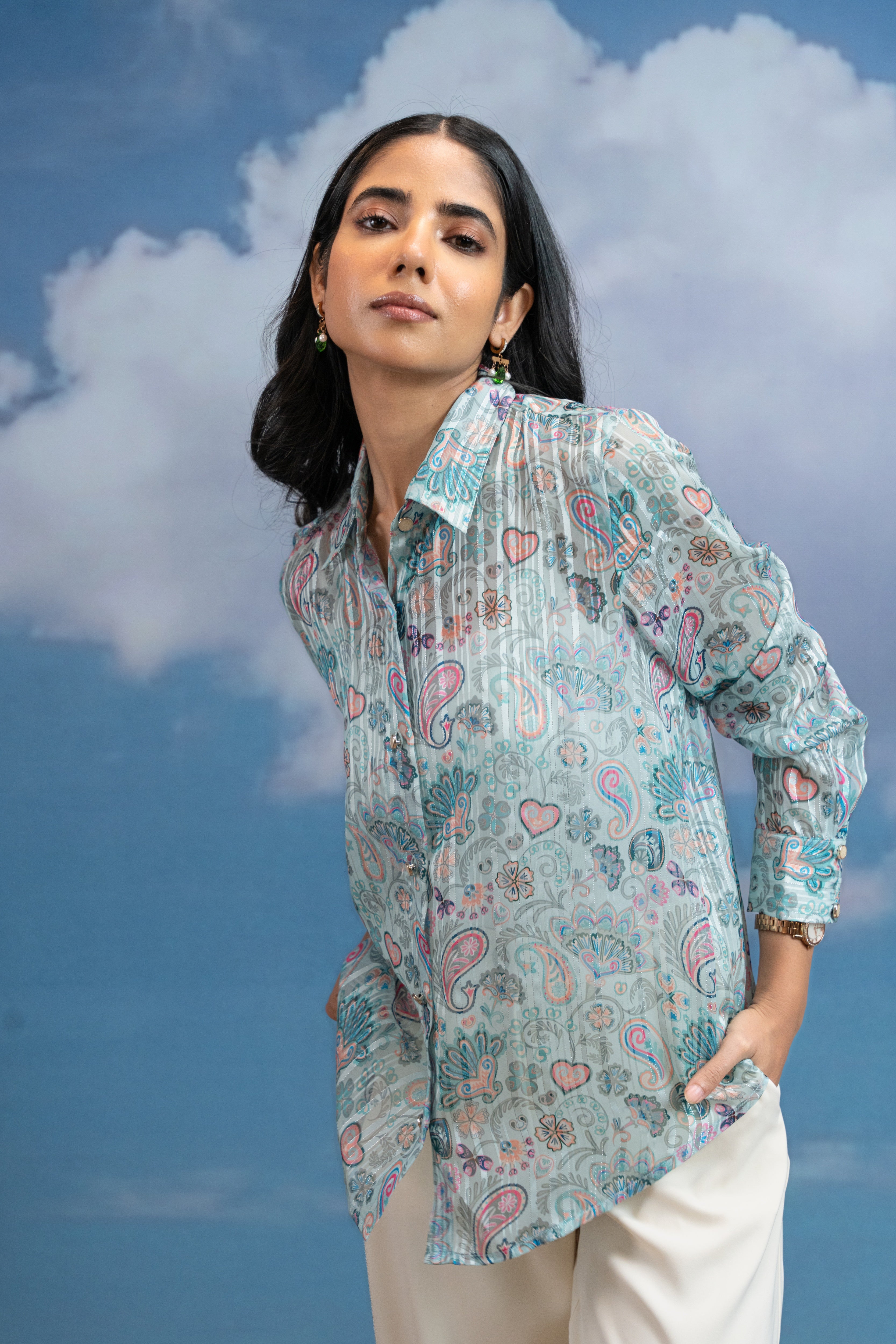 Blue Bloom Poetry Shirt
