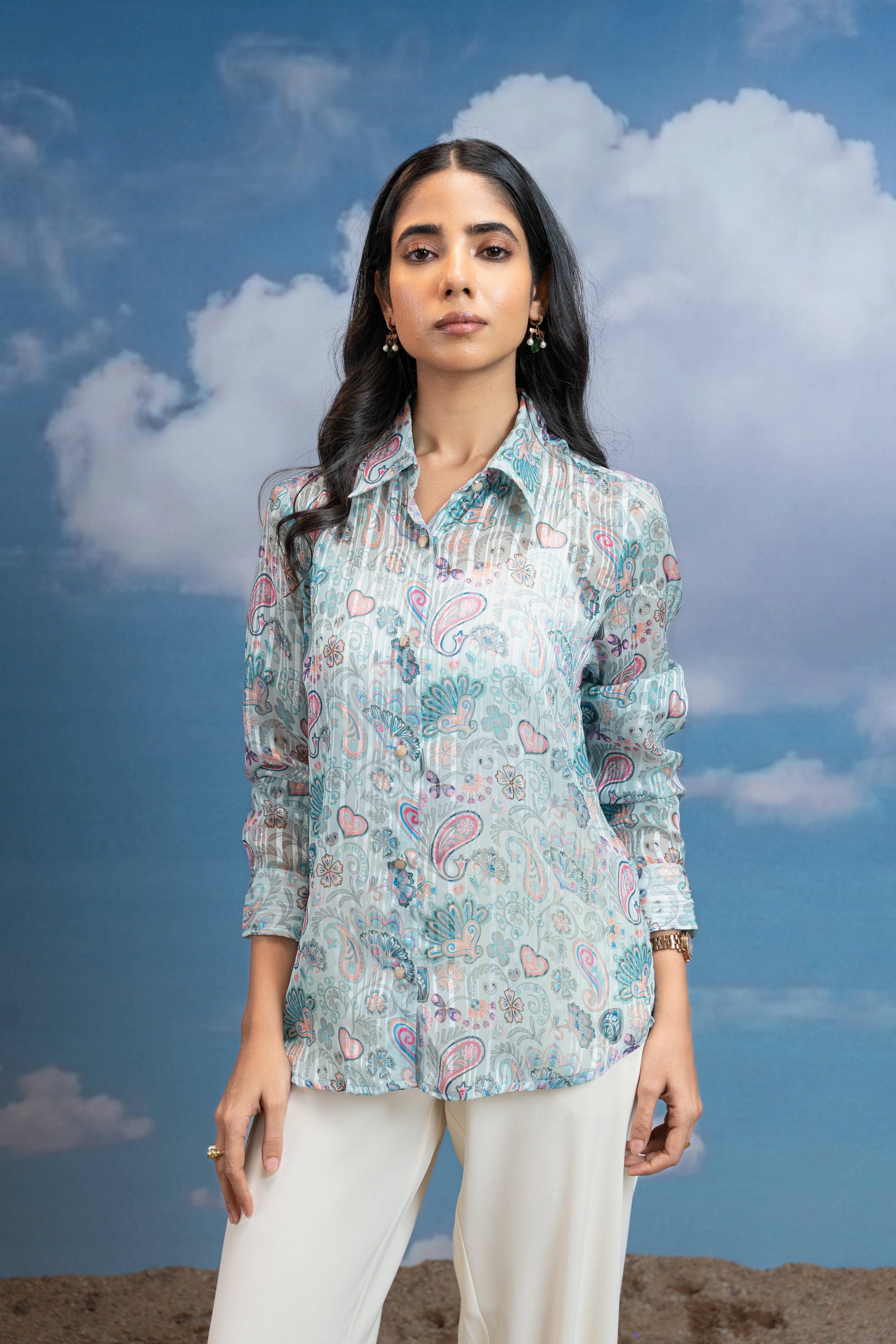 Blue Bloom Poetry Shirt
