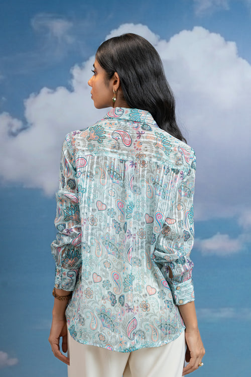 Blue Bloom Poetry Shirt