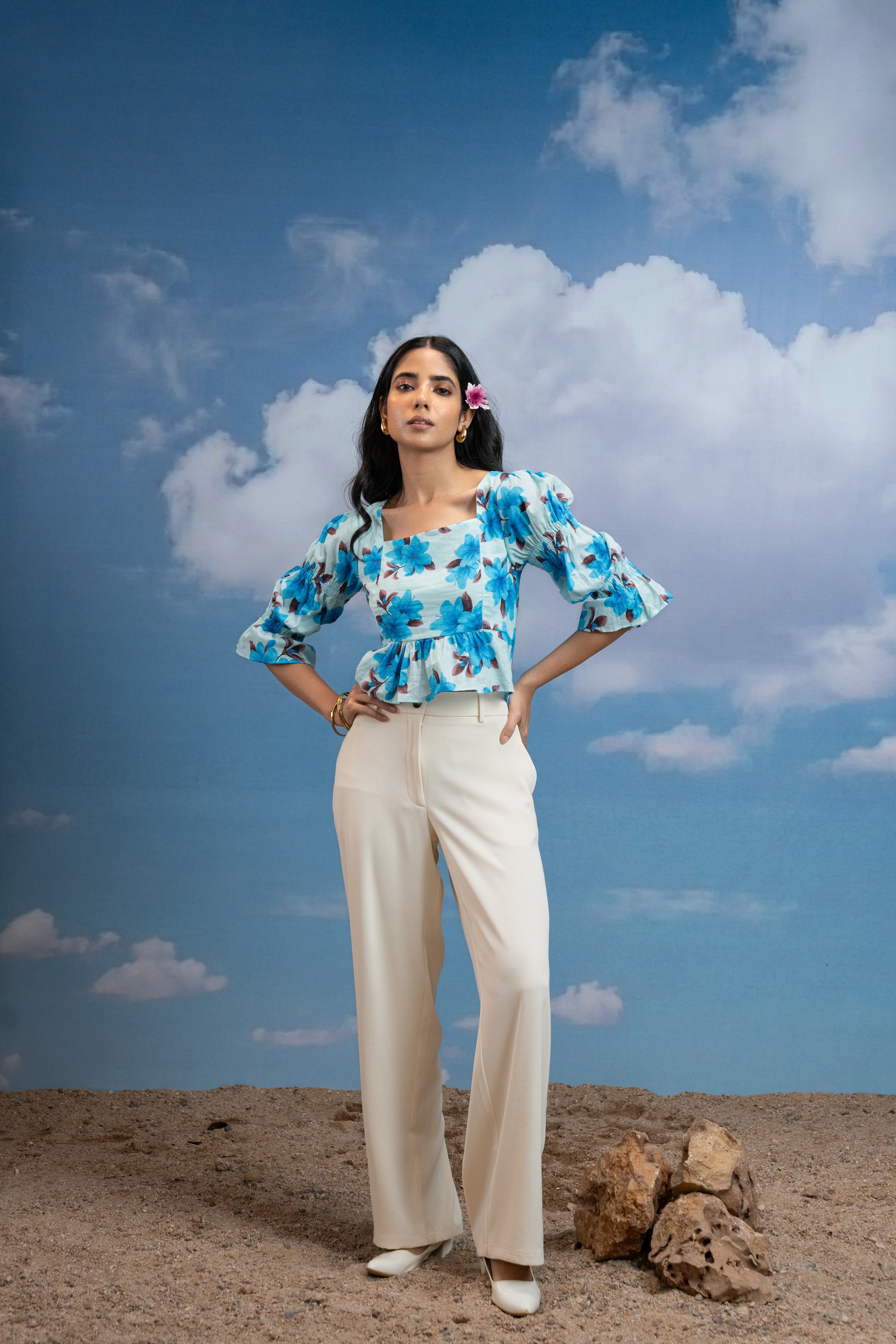 Bluebell Square Muse Top