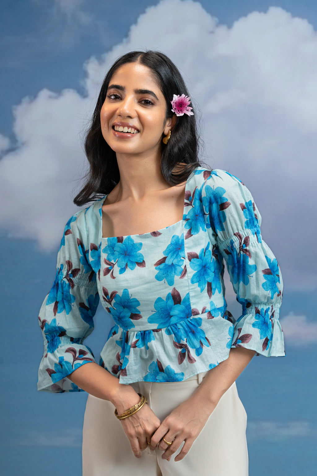 Bluebell Square Muse Top