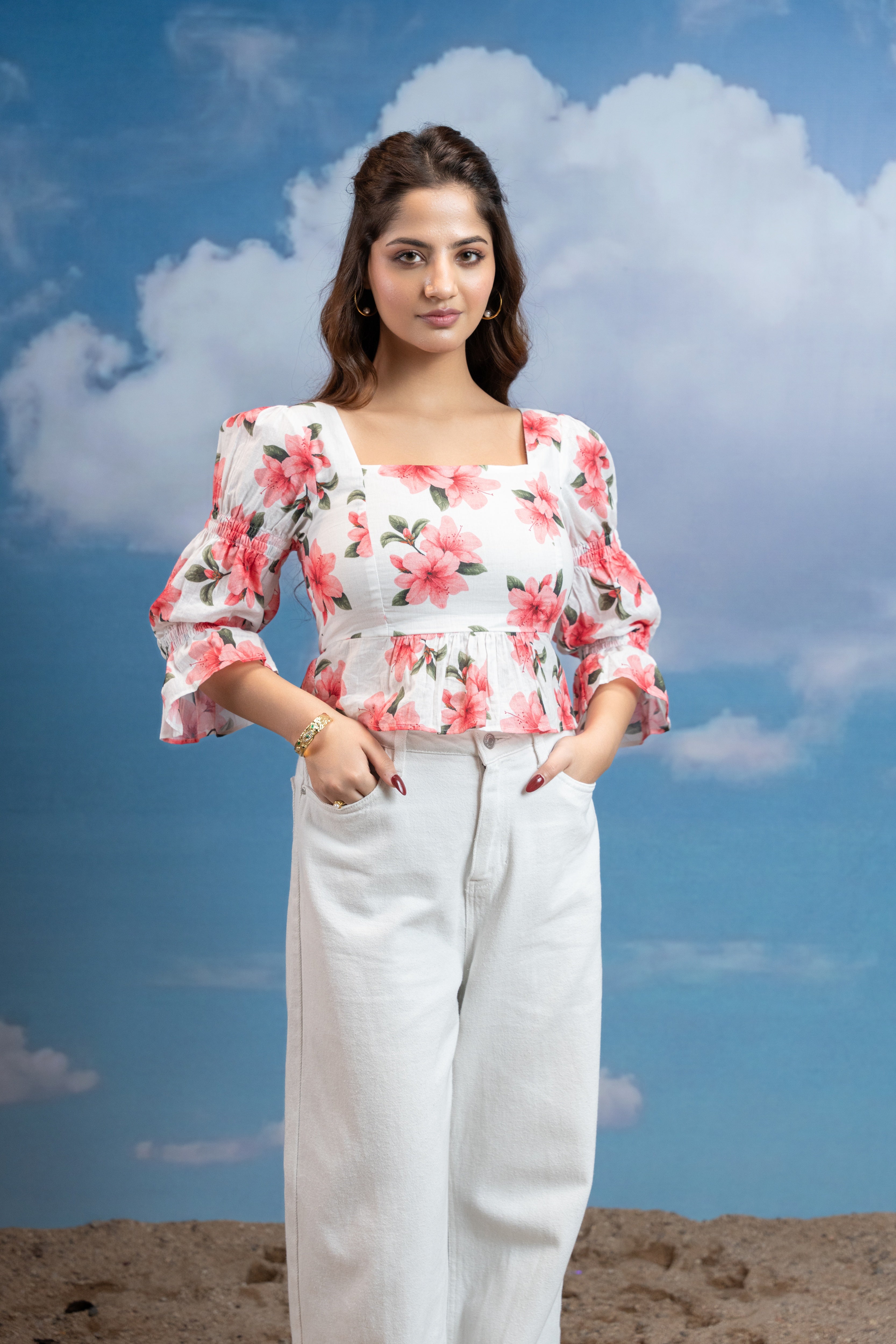 Ivory Charm Square Top