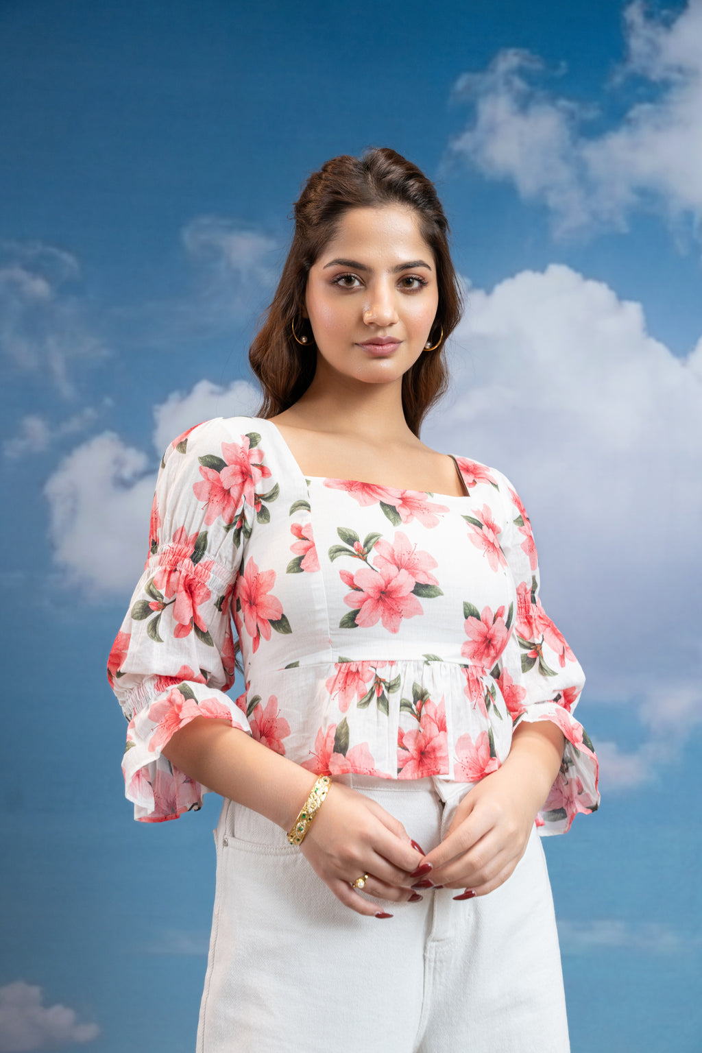 Ivory Charm Square Top
