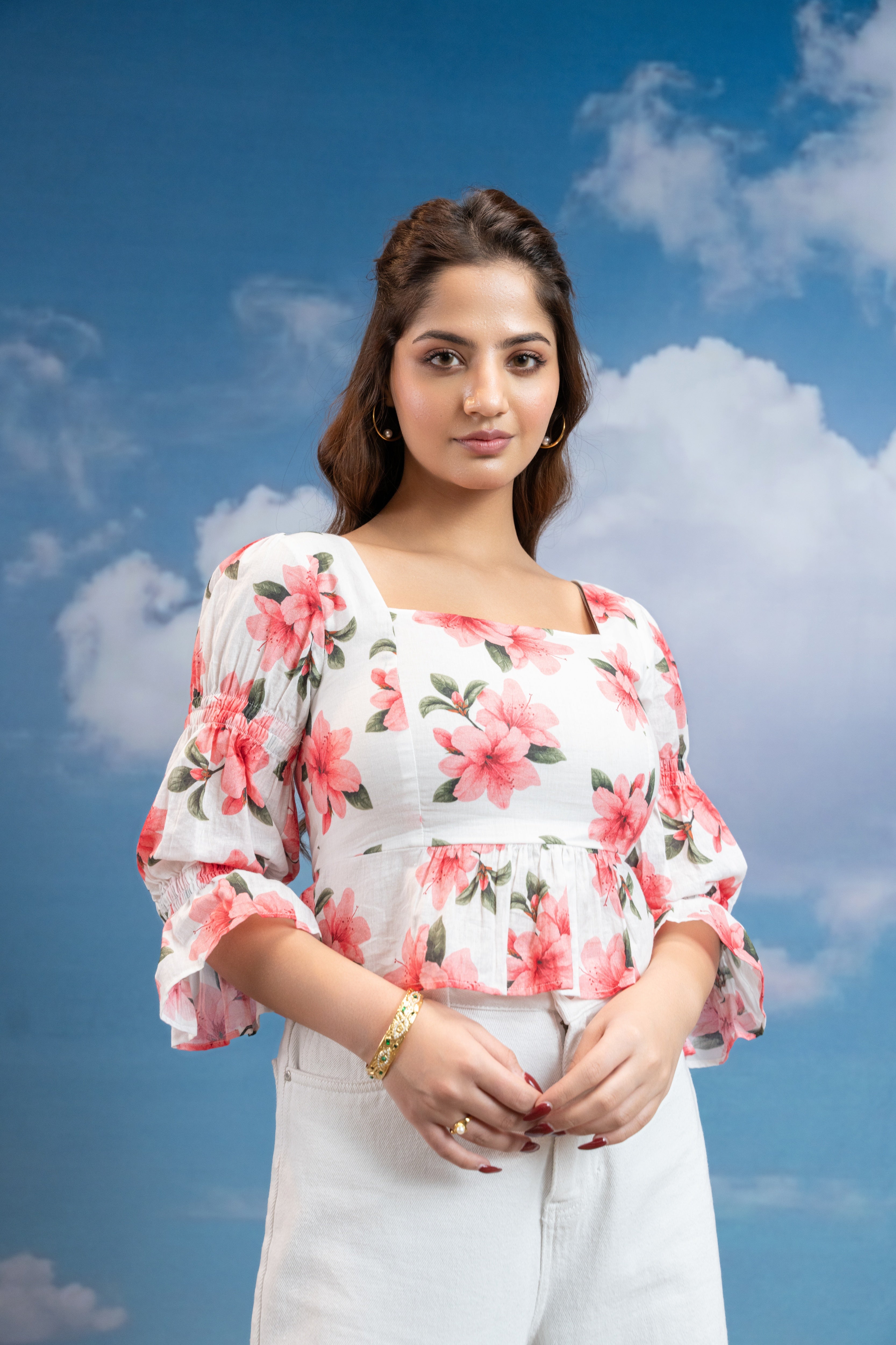 Ivory Charm Square Top