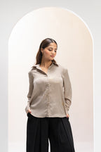 Champagne Petal Foil Shirt