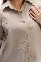 Champagne Petal Foil Shirt
