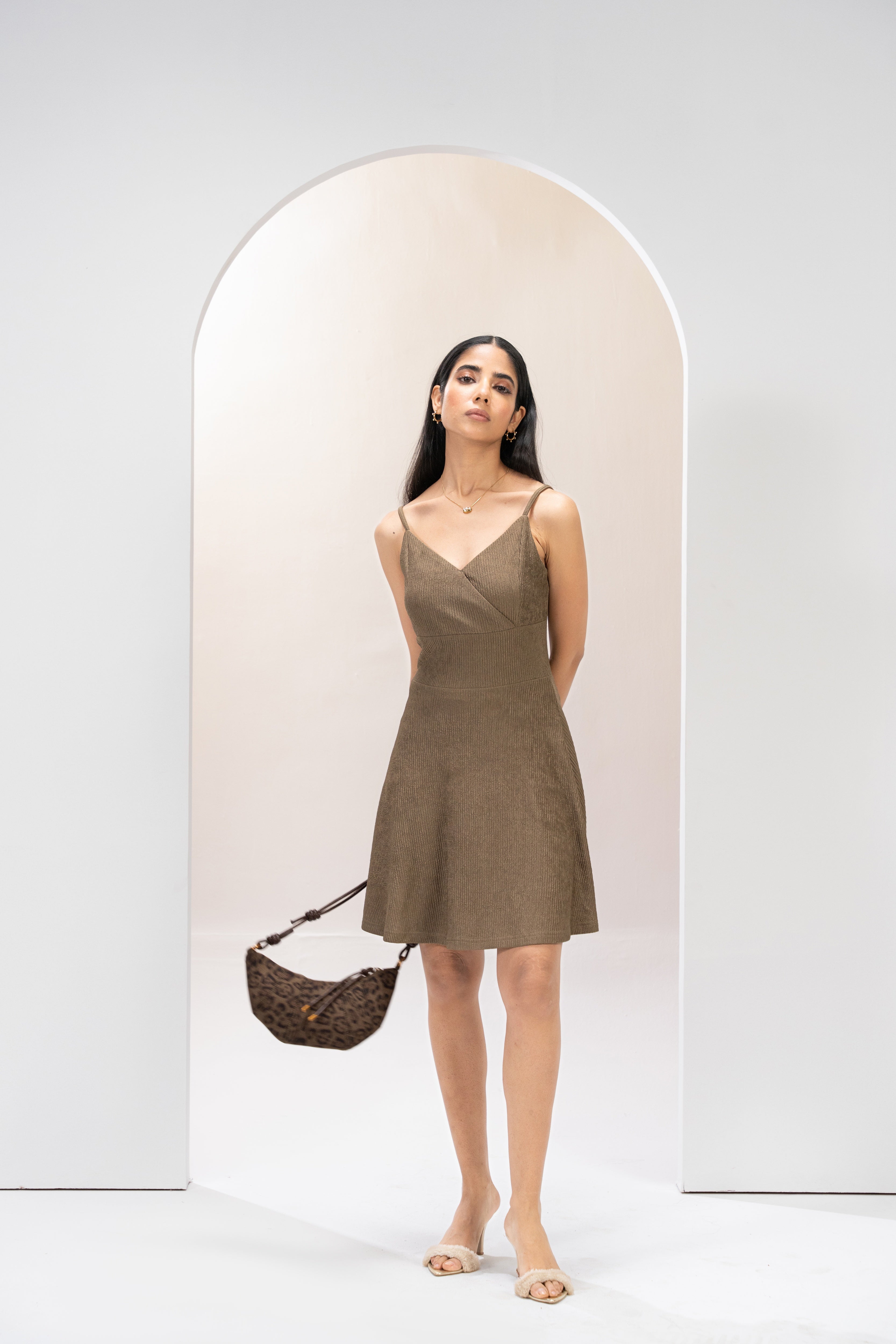 Mocha Muse Fit and Flare Dress