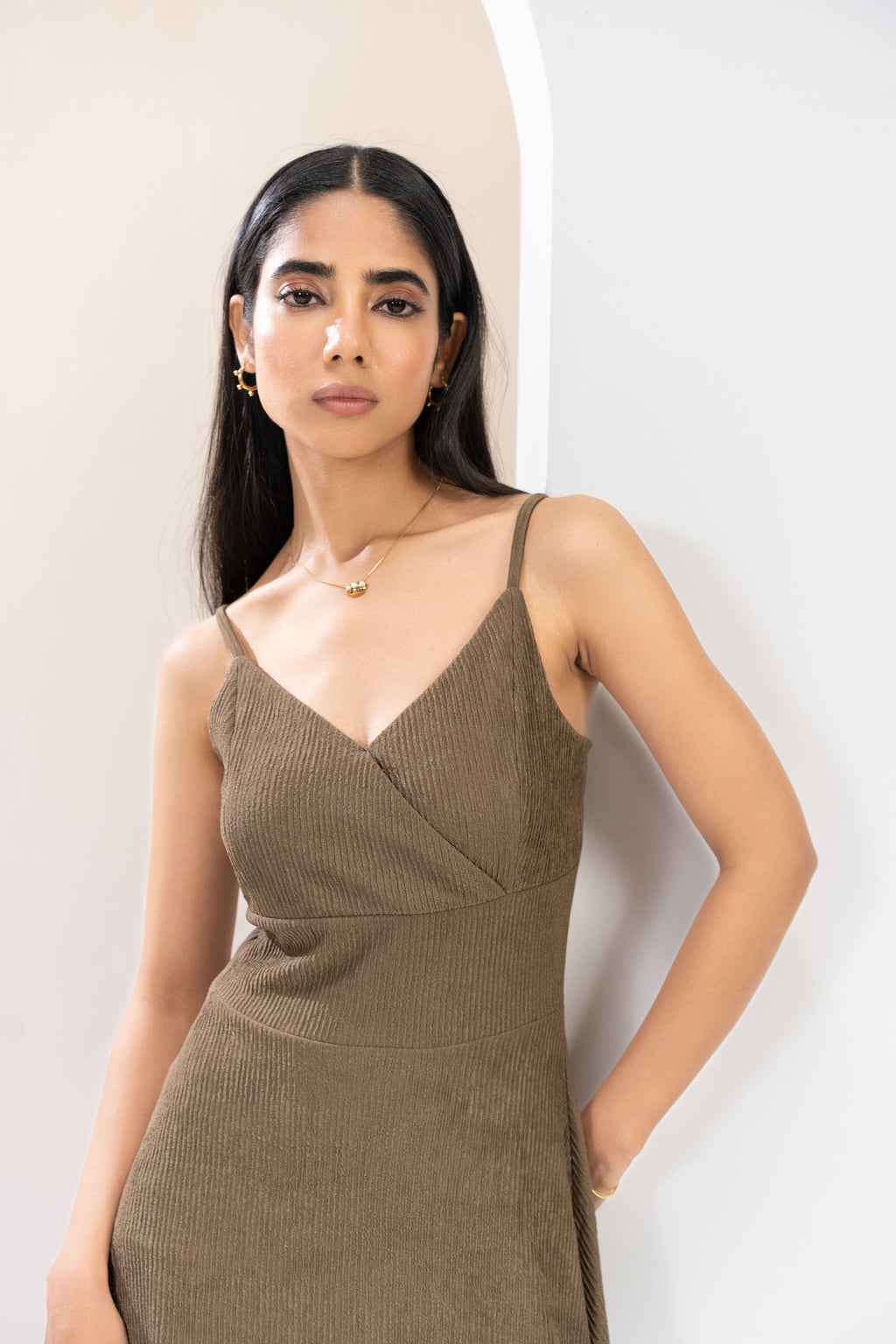 Mocha Muse Fit and Flare Dress