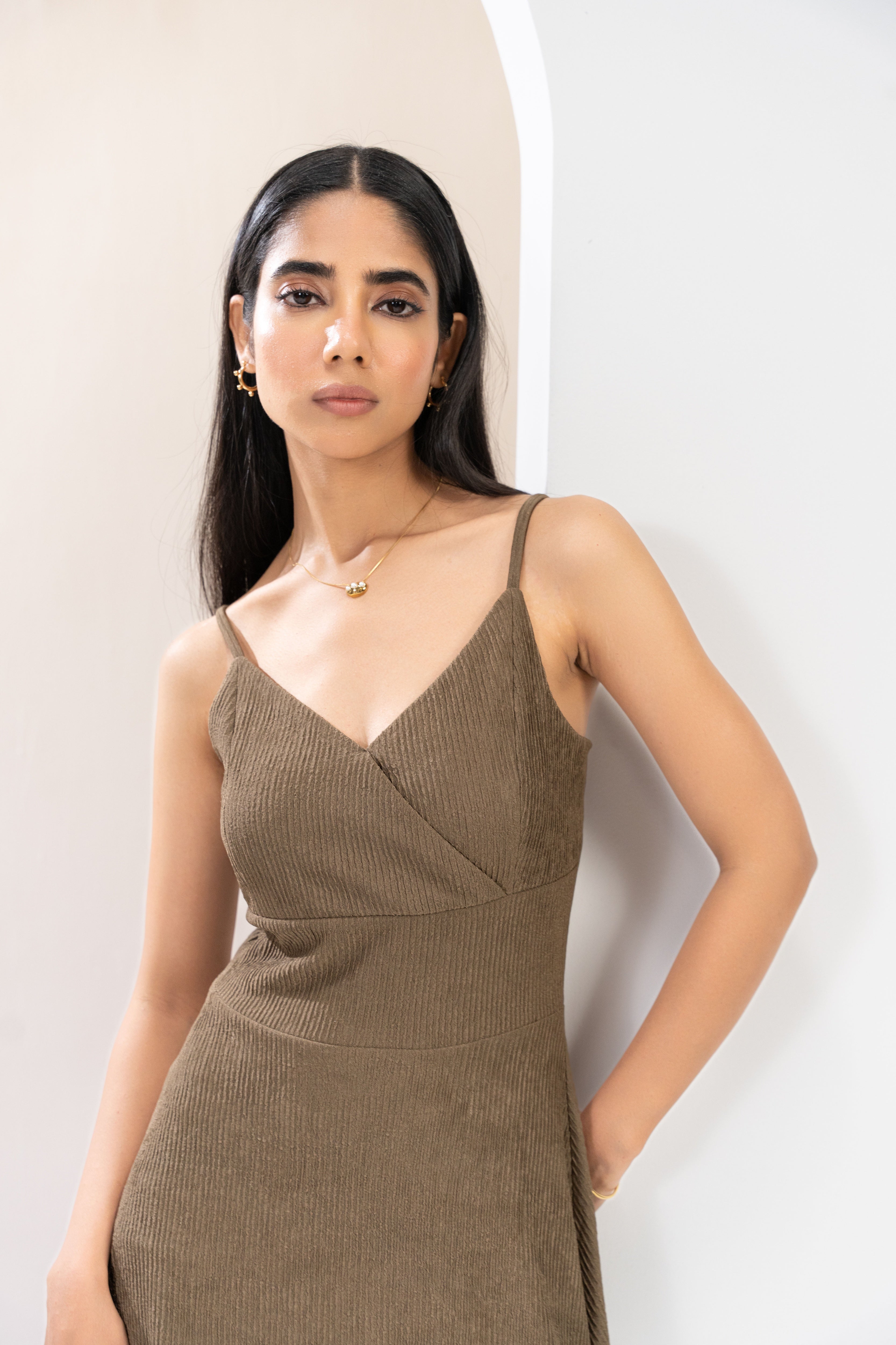 Mocha Muse Fit and Flare Dress