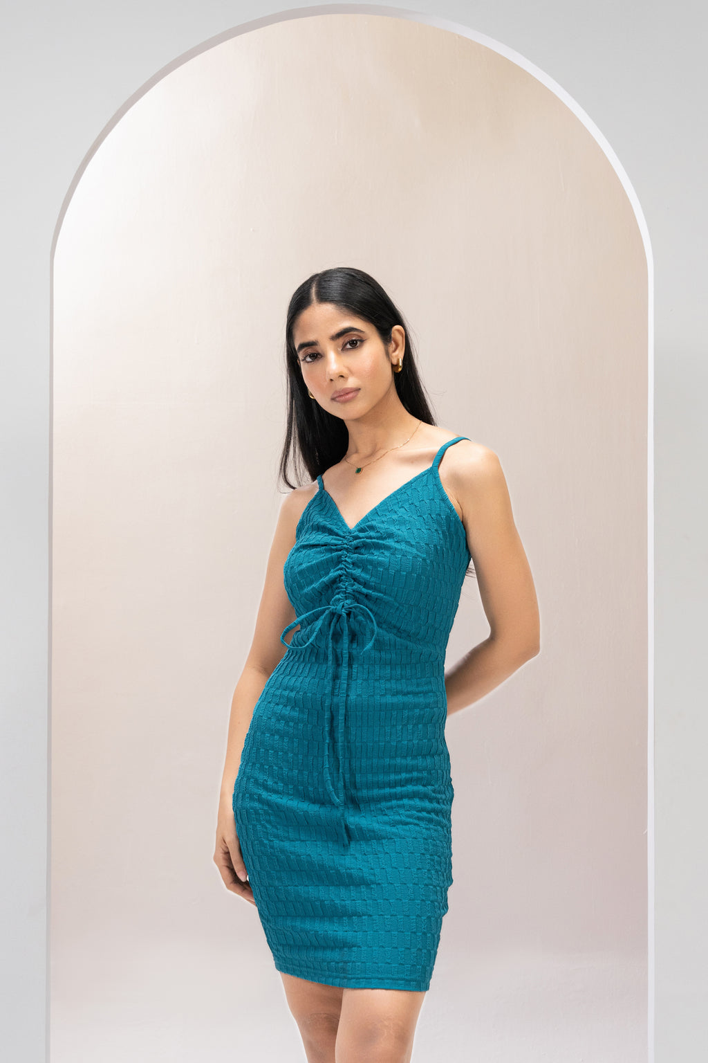 Teal Allure Bodycon Dress