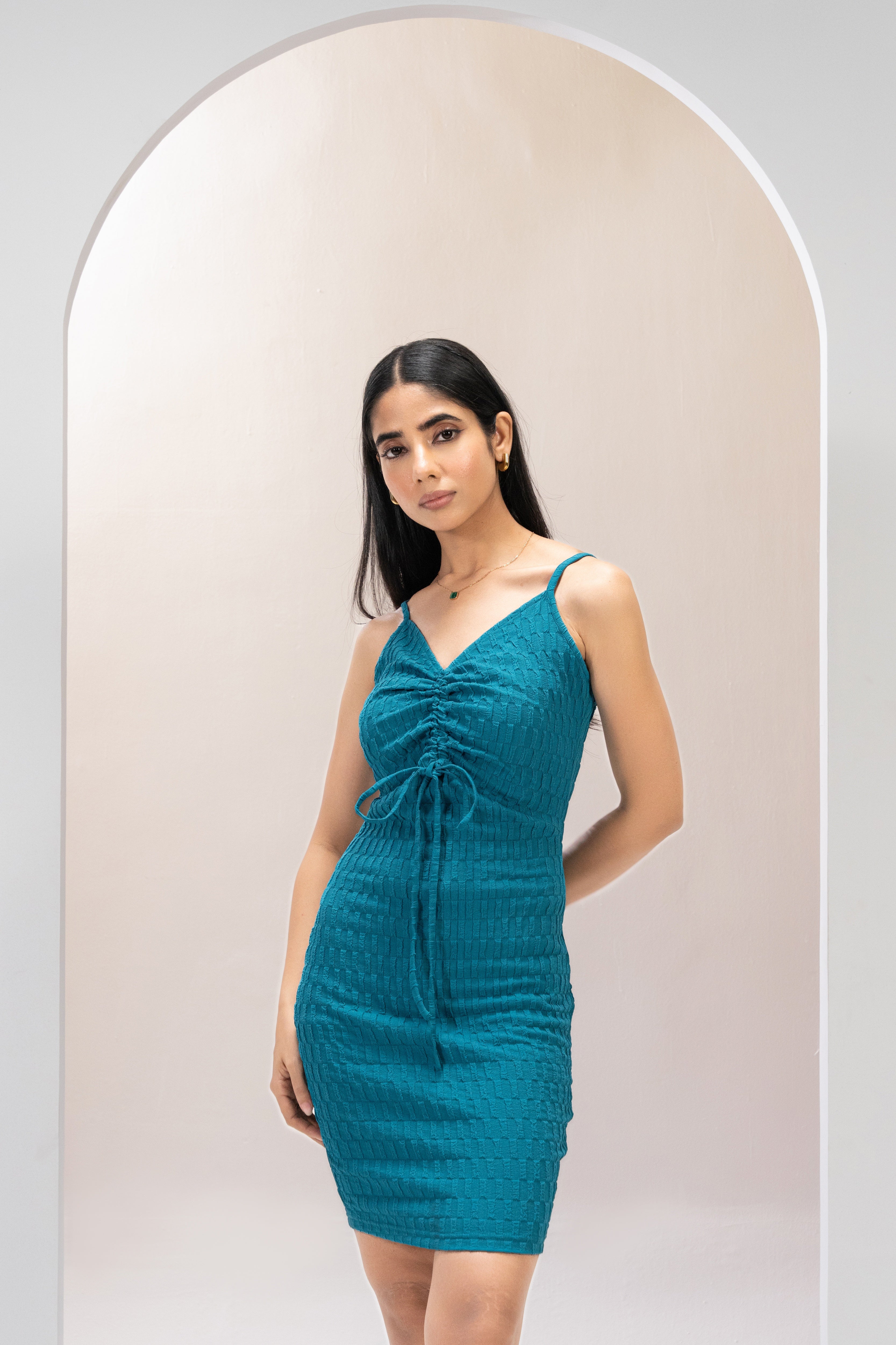 Teal Allure Bodycon Dress