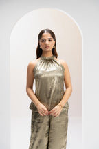 Olive Drape Aura Co ord Set