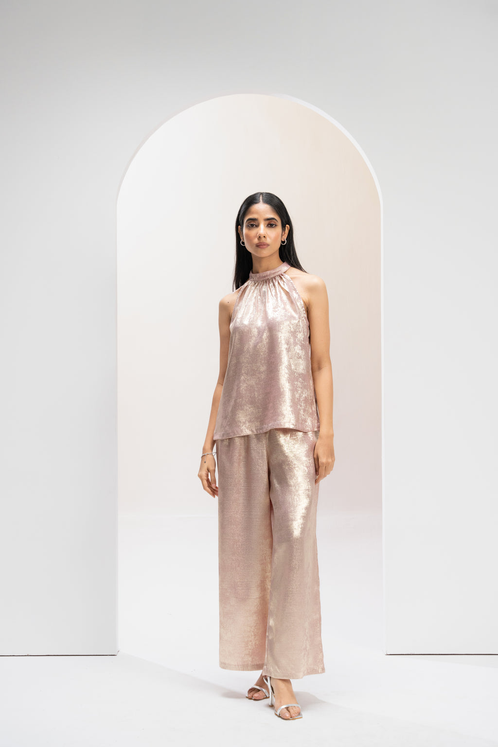 Blush Halter Whisper Co ord Set