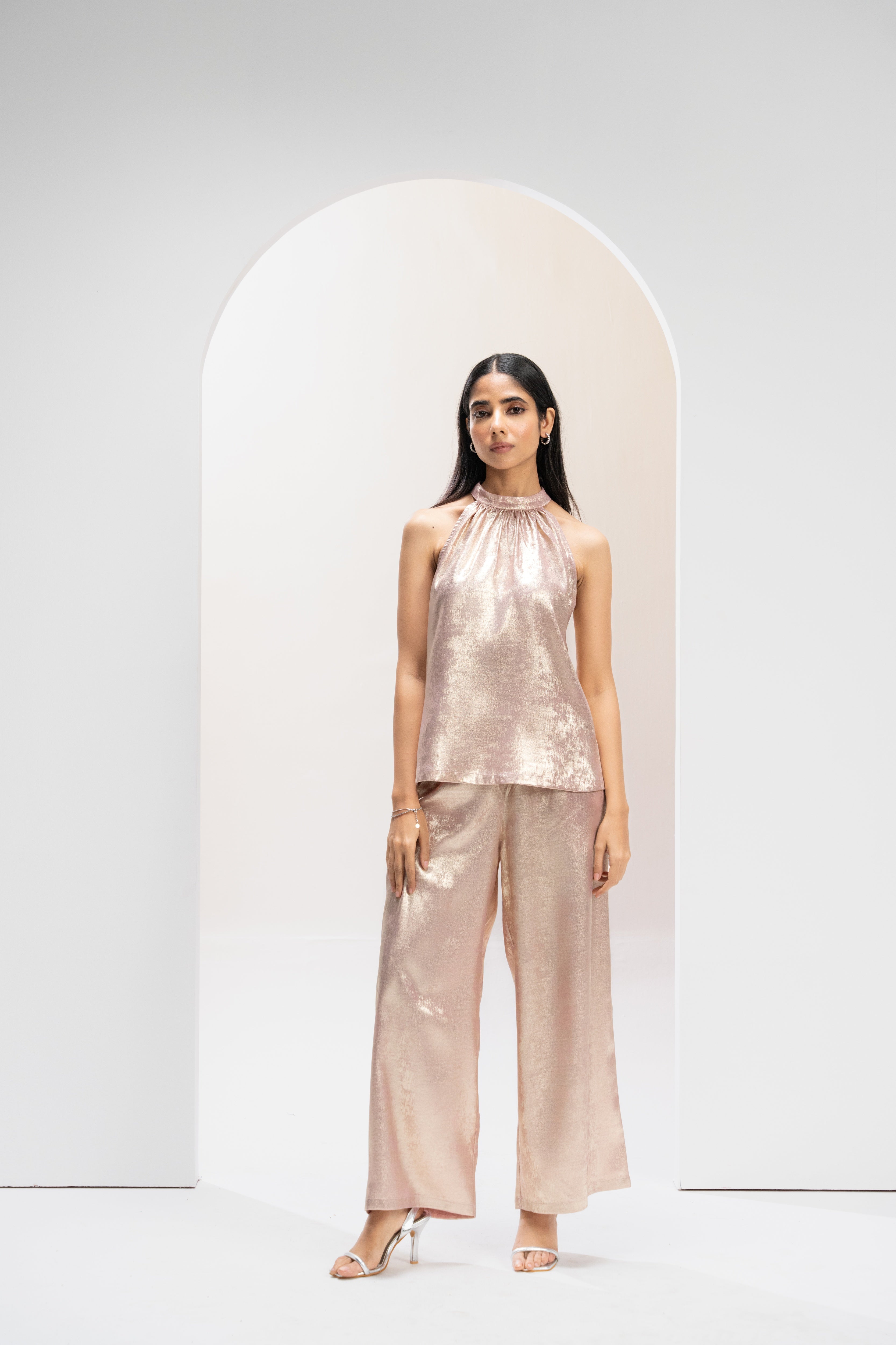 Blush Halter Whisper Co ord Set