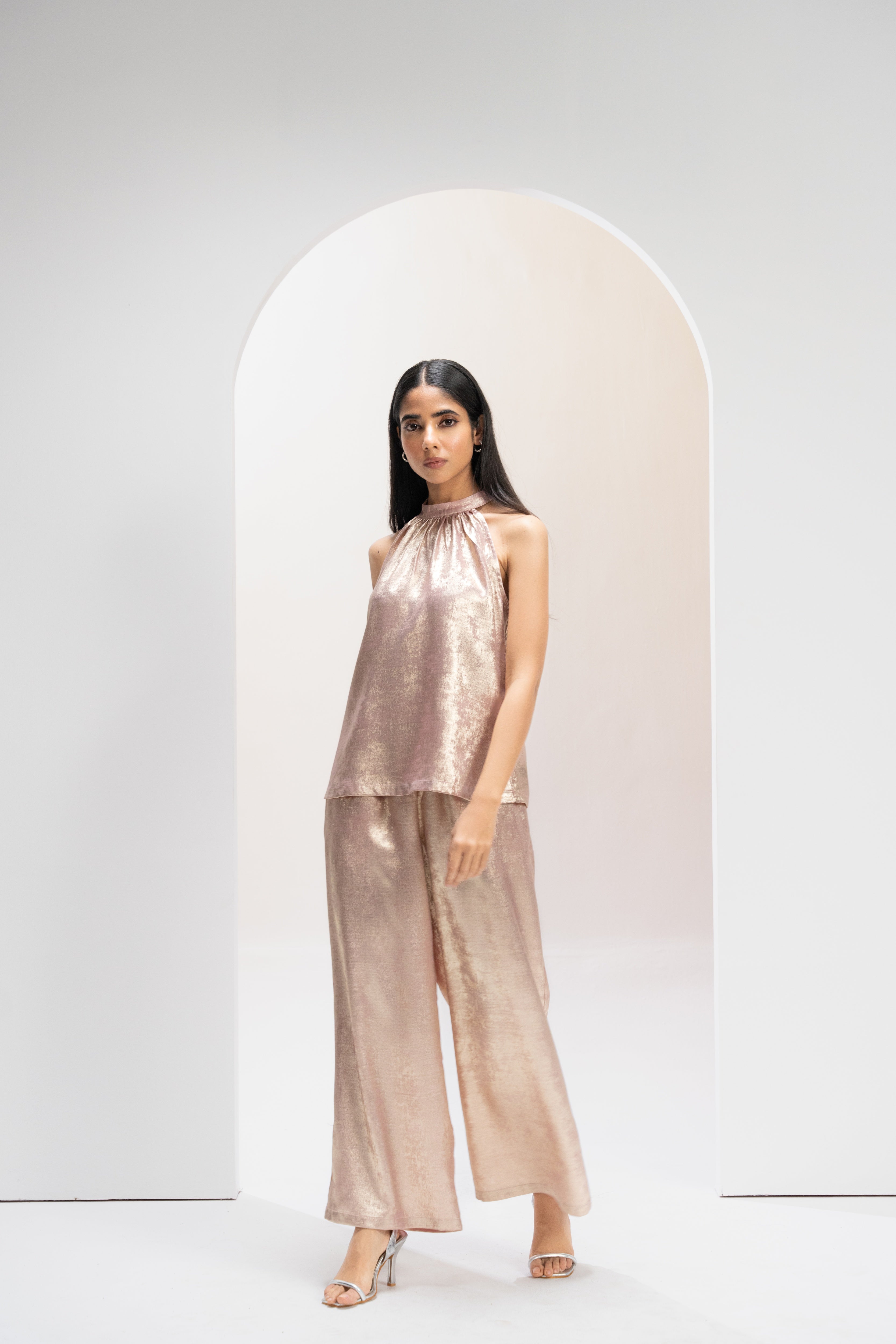 Blush Halter Whisper Co ord Set