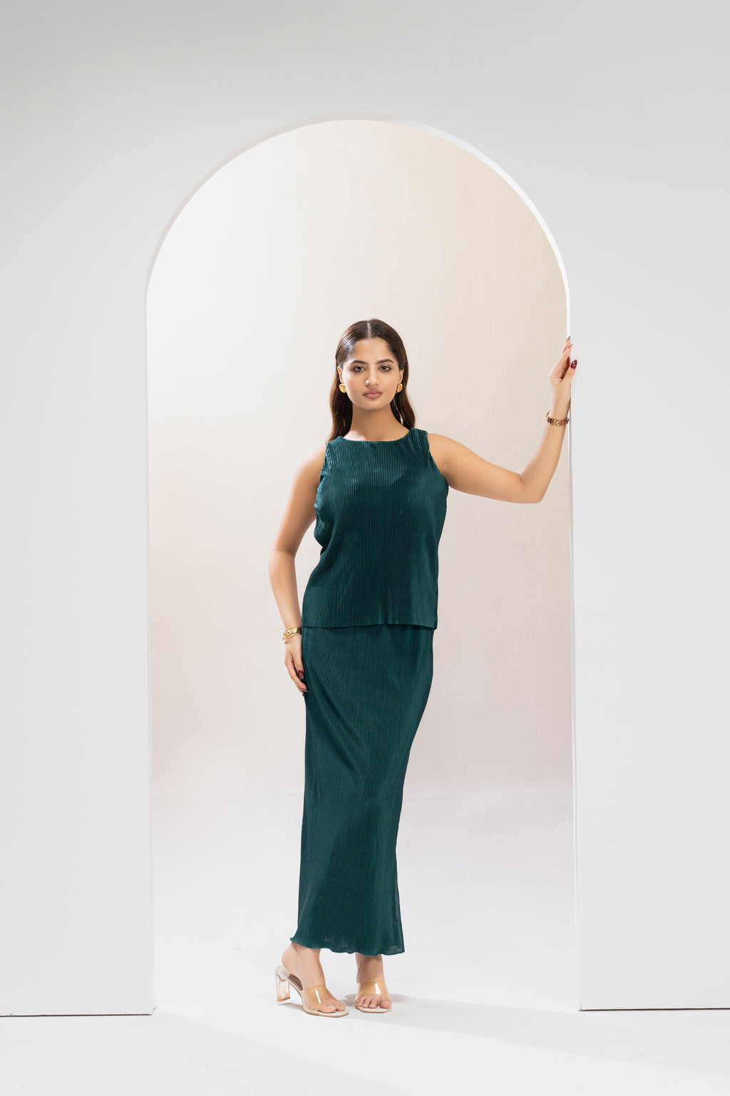 Emerald Pleat Poise Co ord Set