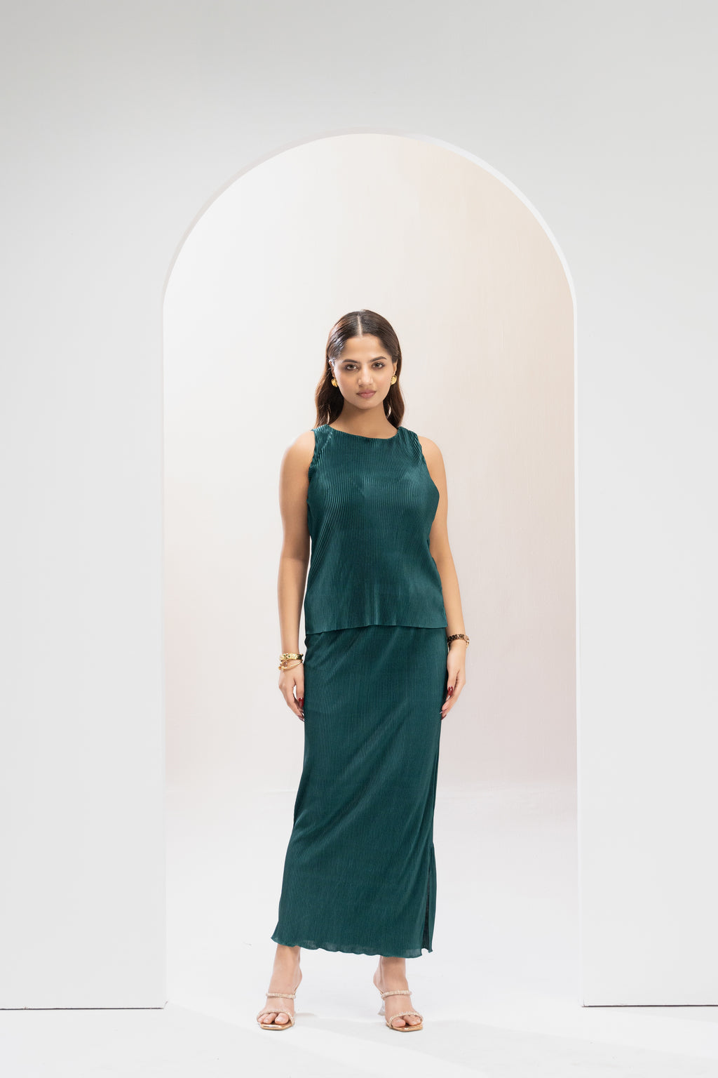 Emerald Pleat Poise Co ord Set