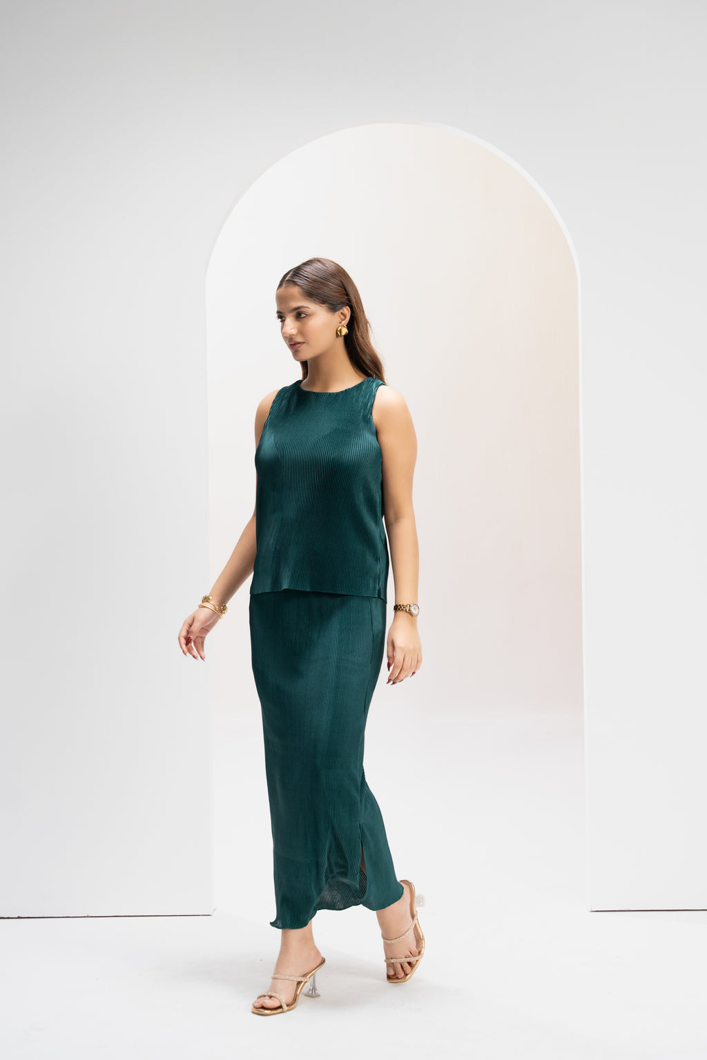 Emerald Pleat Poise Co ord Set