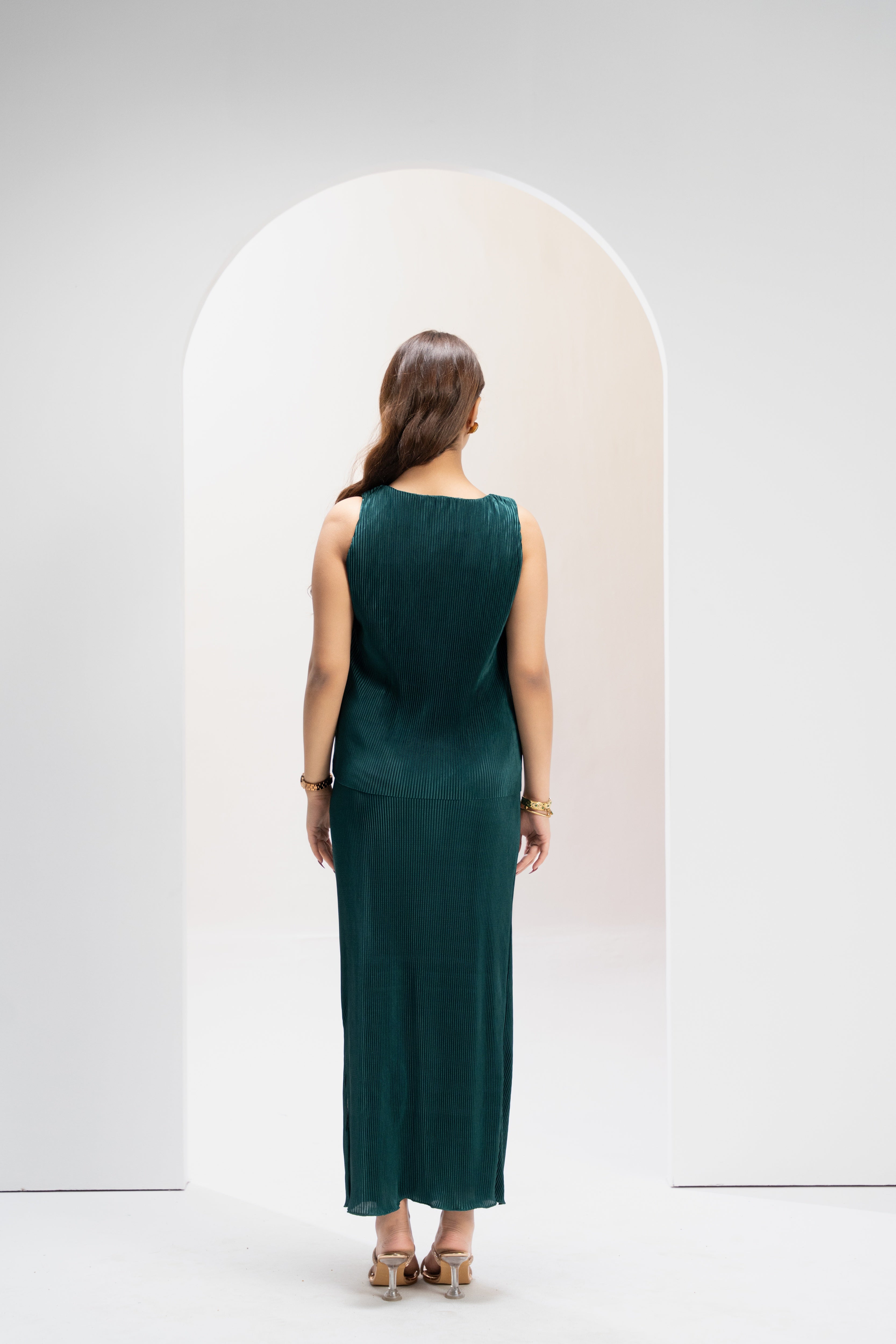 Emerald Pleat Poise Co ord Set