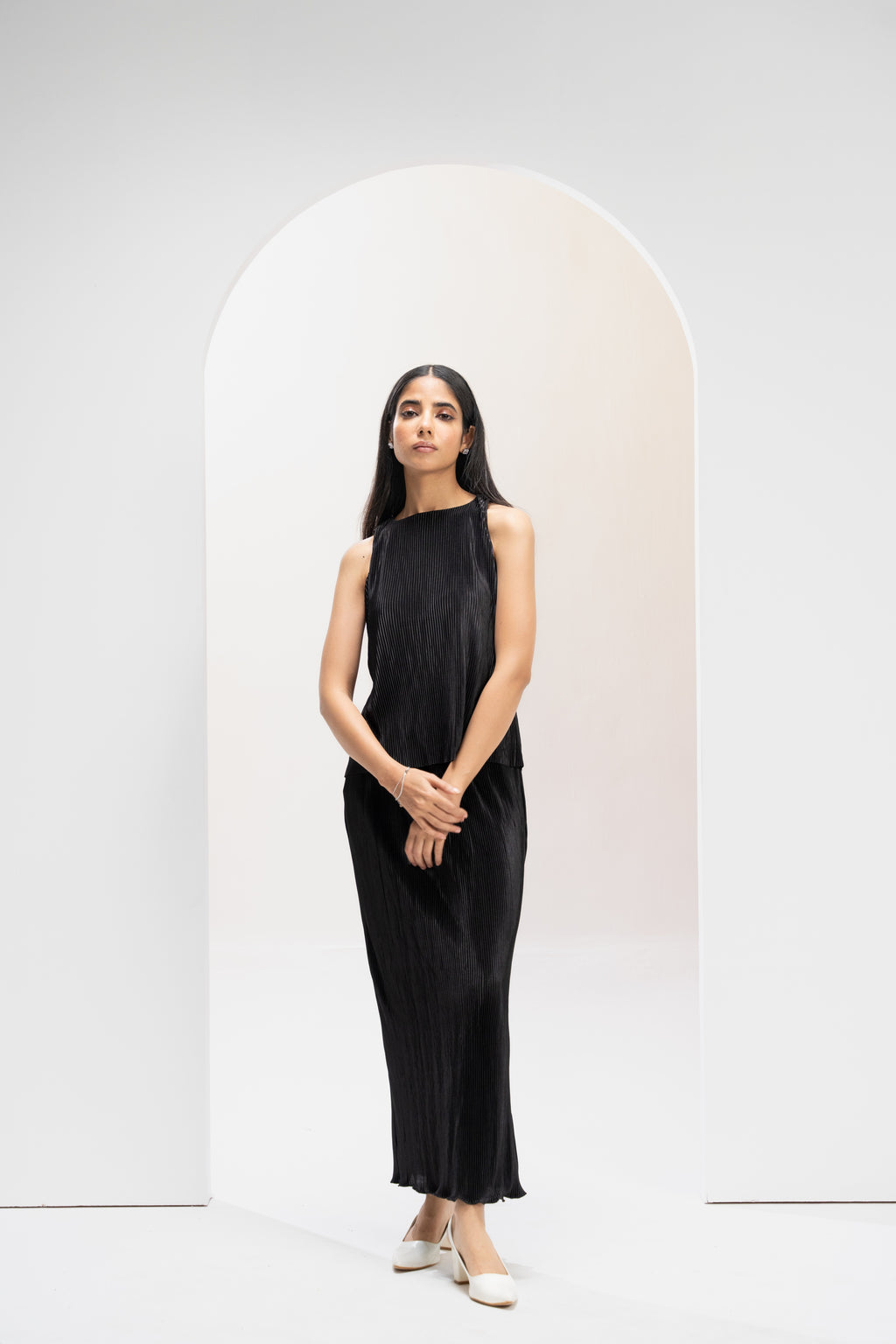 Midnight Pleated Co-ord Set