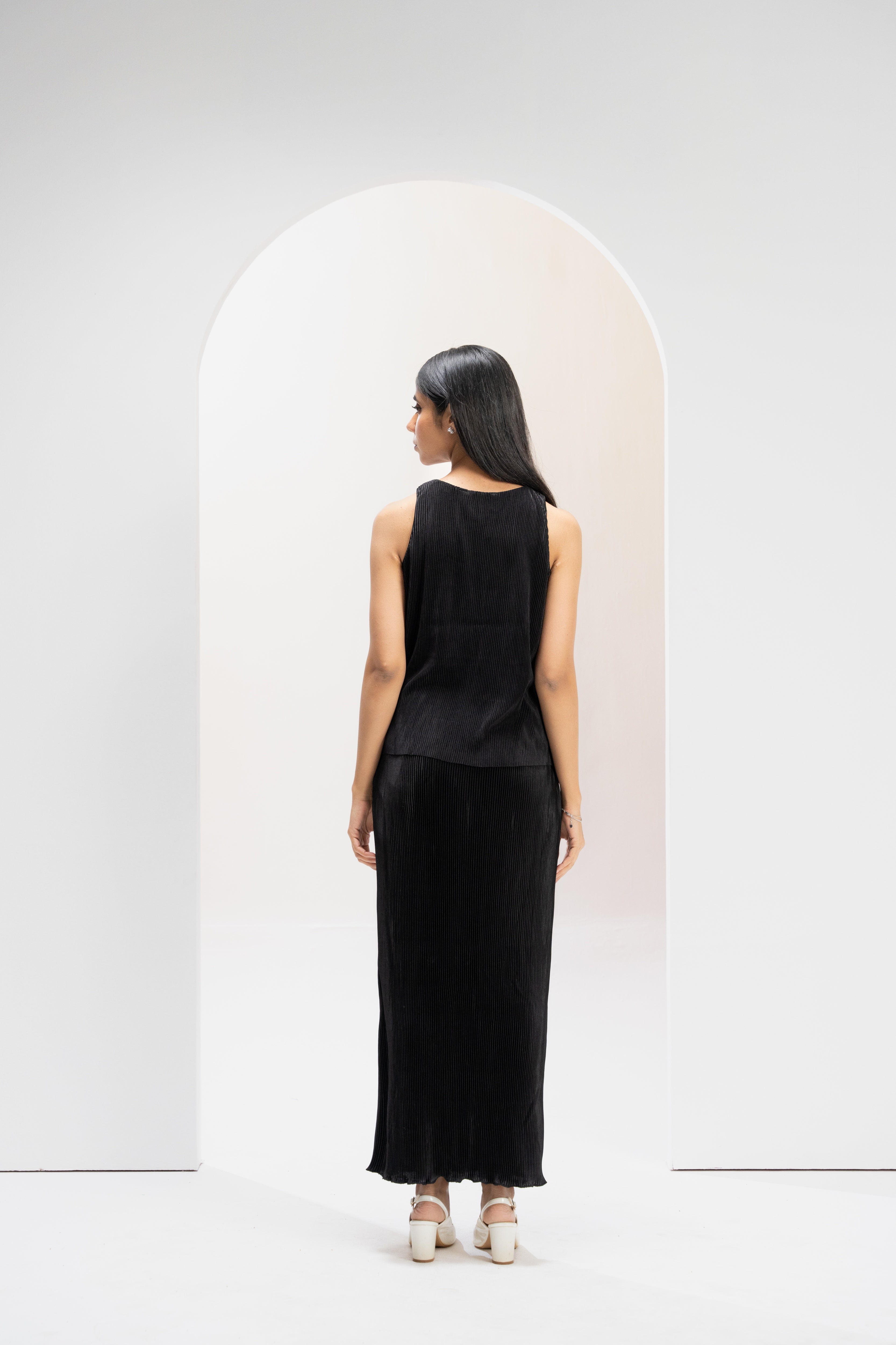 Midnight Pleated Co-ord Set