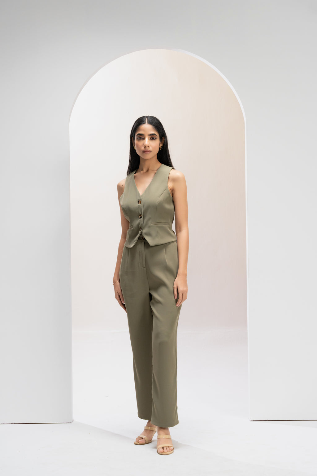 Olive Urban Edge Pant Co ord Set