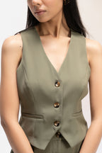 Olive Urban Edge Pant Co ord Set