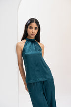 Teal Jacquard Muse Co ord Set