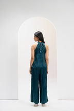Teal Jacquard Muse Co ord Set