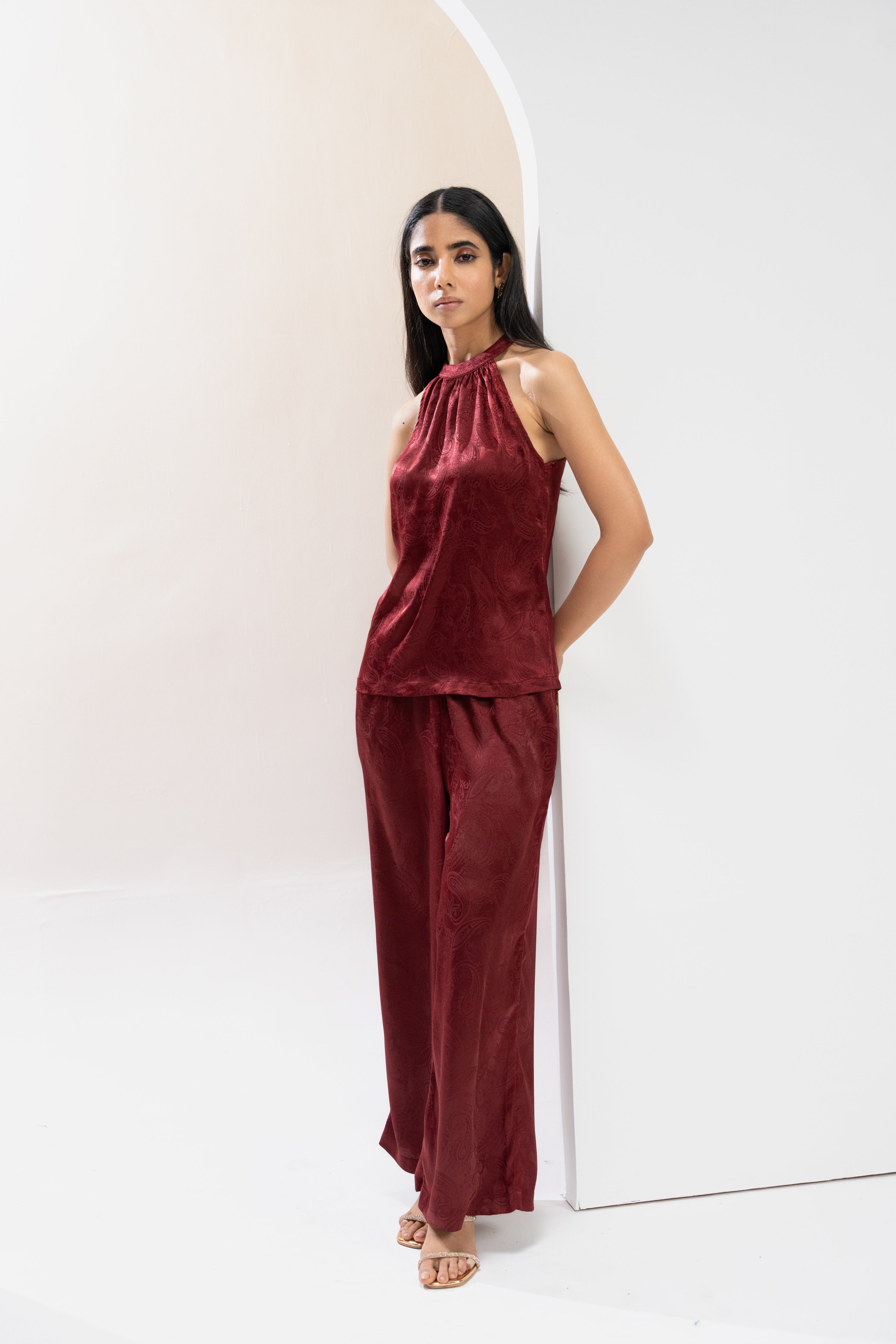 Ruby Jacquard Statement Co ord Set