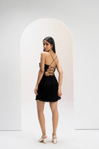Midnight Cowl Mini Dress